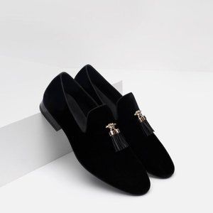 ZARA VELVET LOAFERS